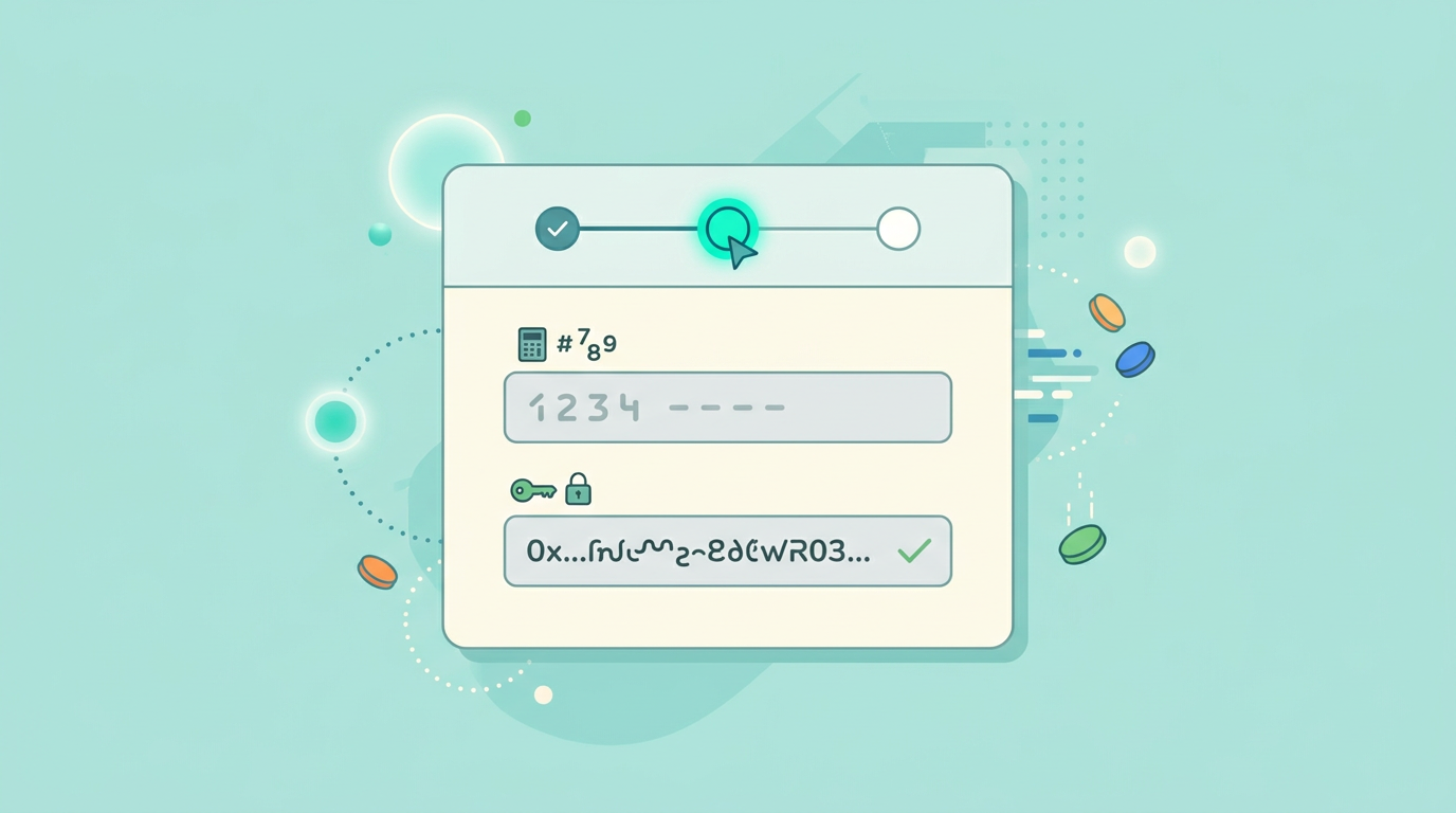 Enter Amount and Wallet Address